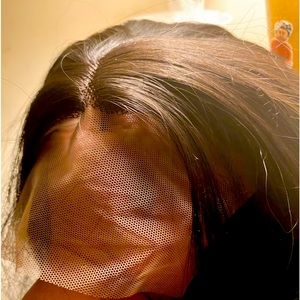 Kinky synthetic straight lace front